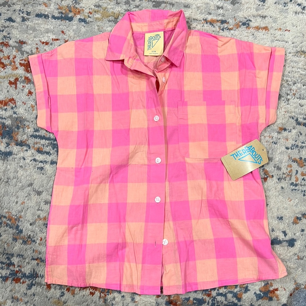 NWT Girls Plaid Top